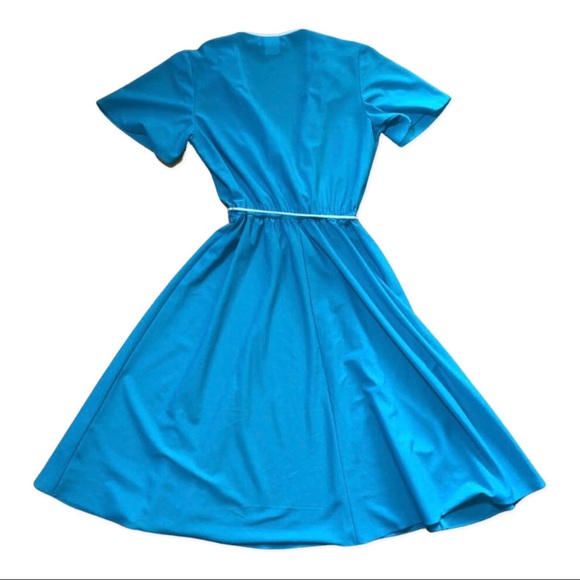 Vintage JJ Dean of California | Blue Knee Length Swing Dress | Size 10 / M - Picture 6 of 6